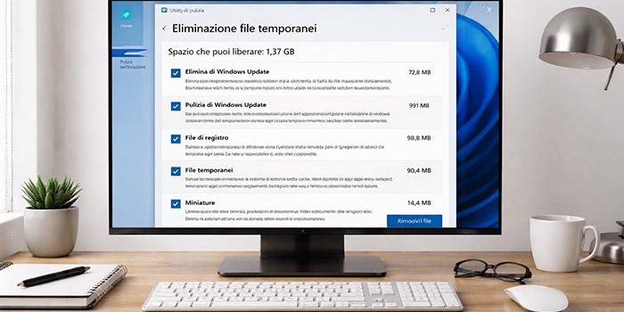eliminare file temporanei windows