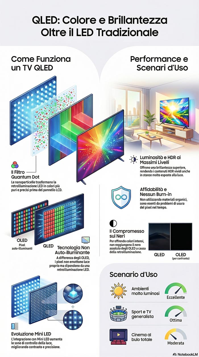 caratteristiche tv qled