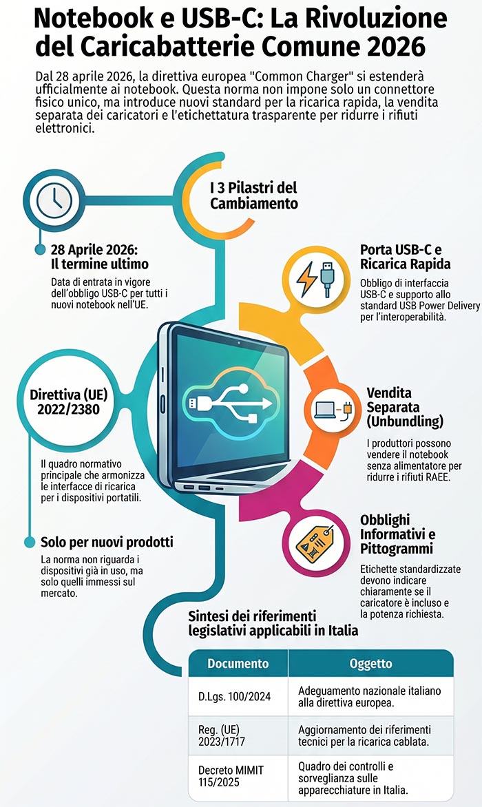 notebook con USB-C obbligatoria